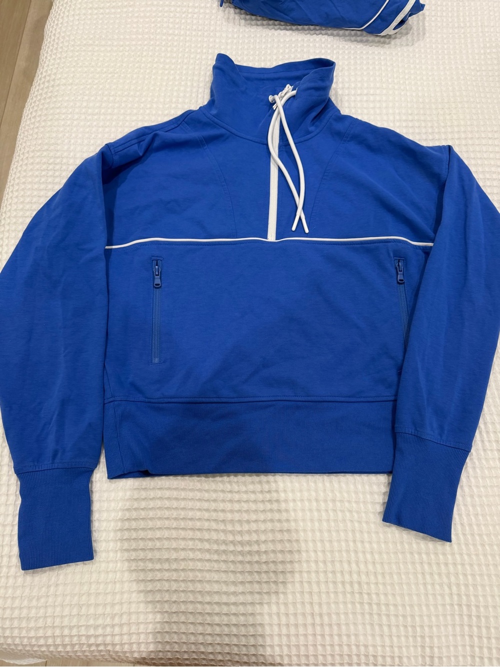Old Navy Royal Blue Half-Zip Pullover with White Drawcord